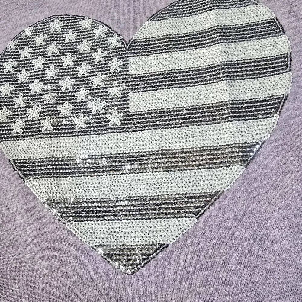 Gap Kids Sequin‎ Heart Dress Kids XL 12 Purple Americana Patriotic Preppy